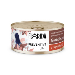 Florida Preventive Line Gastrointestinal консервы для кошек при расстройствах пищеварения, с перепелом - 100 г x 24 шт