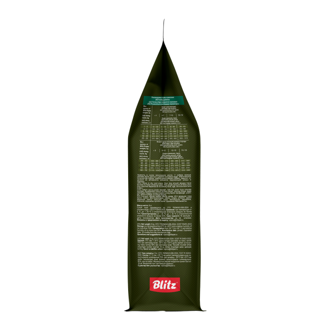 Blitz Holistic Puppy Turkey &amp; Duck сухой беззерновой корм для щенков всех пород, беременных и кормящих сук, при чувствительном пищеварении с индейкой и уткой - 8 кг