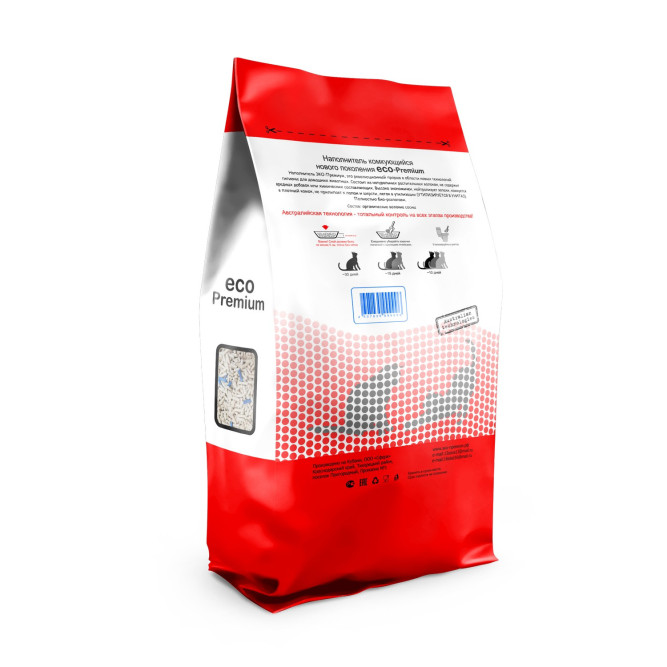 ECO-Premium Blue наполнитель древесный комкующийся с гранулами синего цвета - 5 л (1,9 кг)