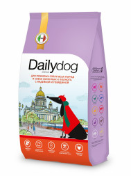 Dailydog Casual сухой корм для пожилых собак всех пород и собак склонных к полноте, с индейкой и говядиной - 3 кг