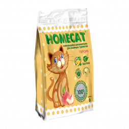 HOMECAT Ecoline комкующийся наполнитель для кошачьих туалетов с ароматом персика - 6 л