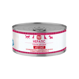 Solid Natura VET Hepatic влажный диетический корм для собак при заболеваниях печени, в консервах - 100 г х 8 шт