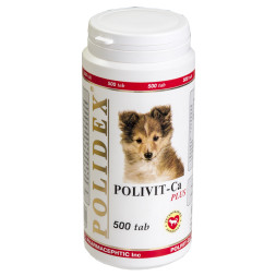 Polidex Polivit-Ca Plus кормовая добавка для беременных и кормящих собак - 500 табл.