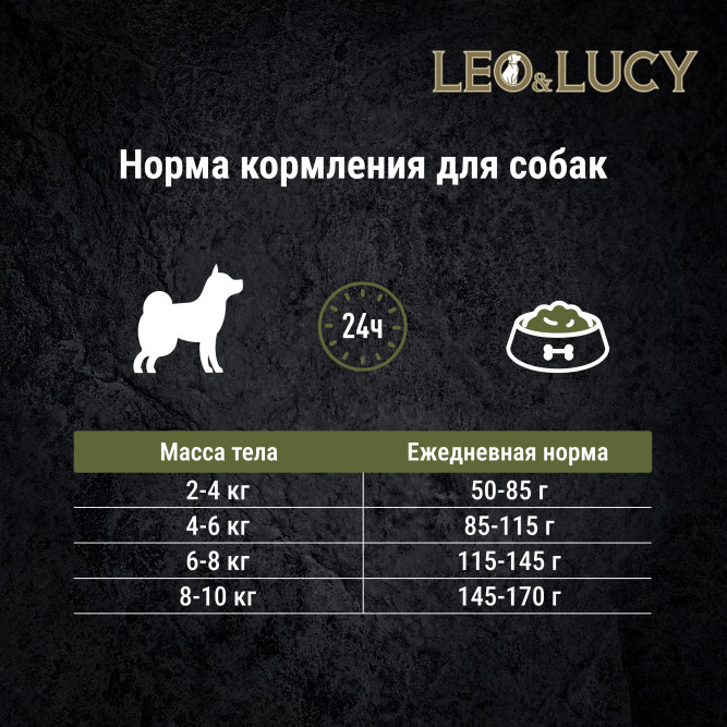 LEO&amp;LUCY сухой холистик корм для взрослых собак мелких пород с ягненком и травами - 1,6 кг