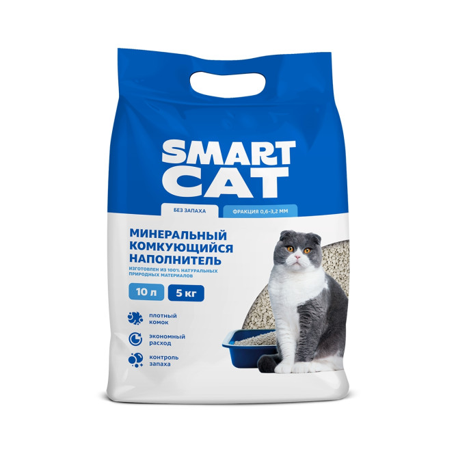 Smart Cat комкующийся наполнитель для кошачьего туалета из бентонита - 10 л (5 кг)