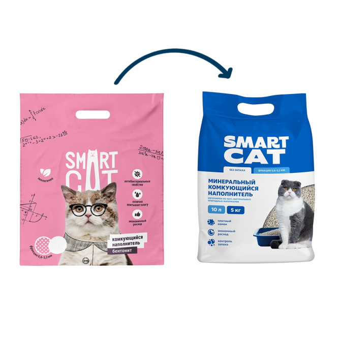 Smart Cat комкующийся наполнитель для кошачьего туалета из бентонита - 10 л (5 кг)