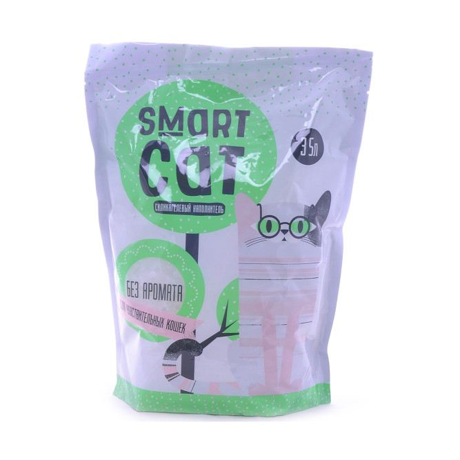 Smart Cat наполнитель силикагелевый для чувствительных кошек без аромата - 35 л (15,29 кг)