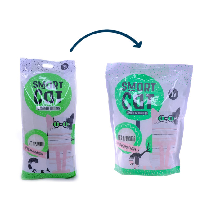 Smart Cat наполнитель силикагелевый для чувствительных кошек без аромата - 35 л (15,29 кг)