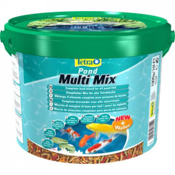 Tetra Pond MultiMix корм для прудовых рыб (гранулы, хлопья, таблетки, гаммарус) 10 л