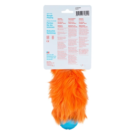 West Paw Zogoflex Rowdies игрушка плюшевая для собак Custer, 10 см, оранжевая