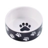 Изображение товара Mr.Kranch миска керамическая для собак, 420 мл, черная с лапками