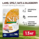 Farmina N&D Ancestral Grain Cat Lamb, Spelt, Oats And Blueberry Adult сухой низкозерновой корм для взрослых кошек с ягненком и черникой - 1,5 кг