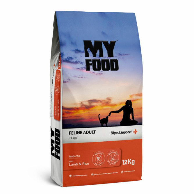 Myfood Feline Adult Multi-Cat with Lamb&amp;Rice сухой корм для кошек с ягненком и рисом - 12 кг