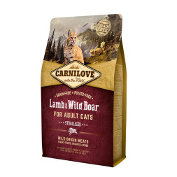 Сухой корм Carnilove Cat Adult Sterilised Lamb &amp; Wild Boar для стерилизованных кошек с мясом ягненка и дикого кабана - 2 кг