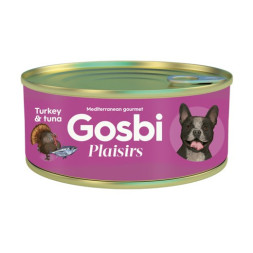 Gosbi Plaisirs влажный корм для взрослых собак с индейкой и тунцом - 185 г