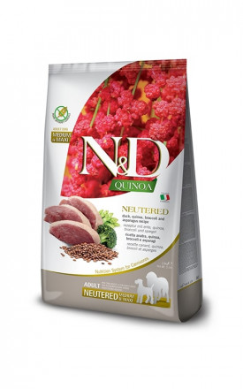 Farmina N&amp;D Quinoa Dog Neutered Medium&amp;Maxi сухой беззерновой корм для стерилизованных собак средних и крупных пород с уткой, киноа, брокколи и спаржей - 2,5 кг