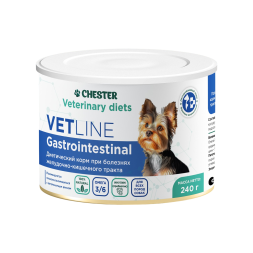 Chester Vetline Gastrointestinal влажный диетический корм для взрослых собак всех пород при заболеваниях ЖКТ, в консервах - 240 г х 6 шт