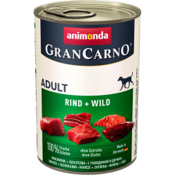 Animonda Gran Carno Original Adult влажный корм для взрослых собак с говядиной и дичью - 400 г (6 шт в уп)