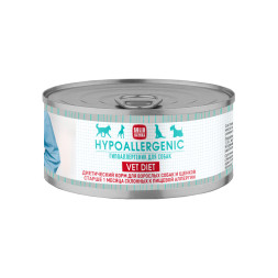 Solid Natura VET Hypoallergenic влажный диетический корм для взрослых собак при аллергии, в консервах - 100 г х 8 шт
