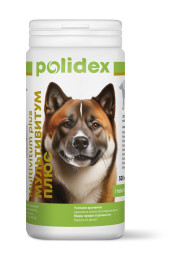 Polidex Multivitum Plus кормовая добавка для собак, витамины и минералы - 500 табл.