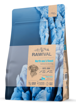 Rawival North Sea’s Finest сухой корм для взрослых собак средних и крупных пород с лососем и сельдью - 750 г