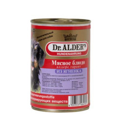 Консервы Dr. Alders Garant для взрослых собак с ягненком - 400 г х 20 шт