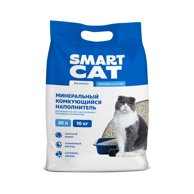 Smart Cat комкующийся наполнитель для кошачьего туалета из бентонита - 20 л (10 кг)