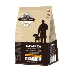 Savarra Adult Dog Turkey сухой корм для взрослых собак всех пород с индейкой и рисом - 12 кг