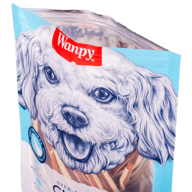 Wanpy Dog лакомство для собак курица с треской в форме сэндвича - 100 г