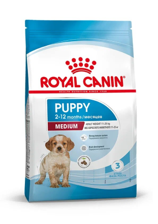 Royal Canin Medium Puppy сухой корм для щенков средних пород до 12 месяцев с птицей - 3 кг