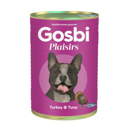 Gosbi Plaisirs влажный корм для взрослых собак с индейкой и тунцом - 400 г