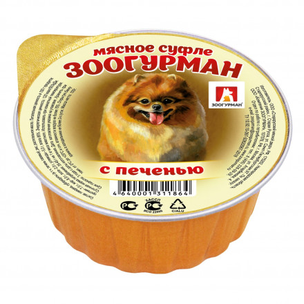 Зоогурман влажный корм для взрослых собак мелких и средних пород, с печенью - 100 г x 20 шт