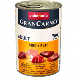 Animonda Gran Carno Original Adult влажный корм для взрослых собак с говядиной и индейкой - 400 г (6 шт в уп)