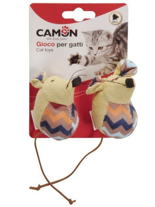 Camon игрушка для кошек "Мышь Зигзаг" с бубенчиком