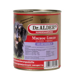 Консервы Dr. Alders Garant для взрослых собак с ягненком - 750 г х 12 шт