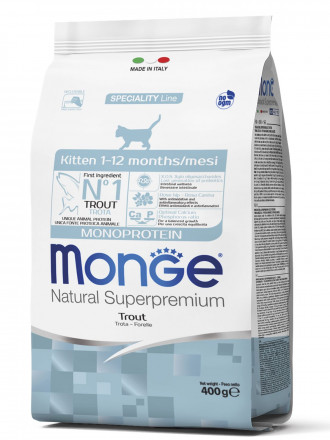 Monge Kitten Monoprotein сухой корм для котят с форелью 400 г