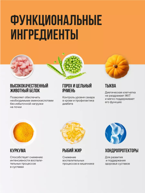 BOWL WOW сухой корм для взрослых собак крупных пород с индейкой, курицей, рисом и тыквой - 5 кг