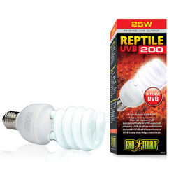 Exo Terra Reptile UVB200 Compact лампа для пустынных высоких террариумов, 25 W