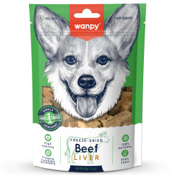 Wanpy Dog сублимированное лакомство для собак с говядиной и печенью - 40 г