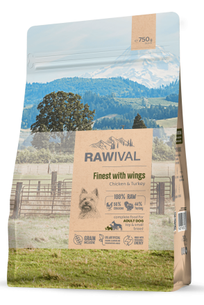 Rawival Finest with Wings сухой корм для взрослых собак карликовых и малых пород с курицей и индейкой - 750 г