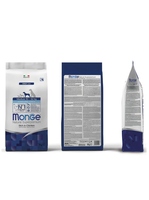 Monge Dog Medium Puppy&amp;Junior сухой корм для щенков средних пород с курицей 3 кг