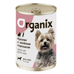 Organix консервы для собак с кроликом и горохом - 400 г х 9 шт