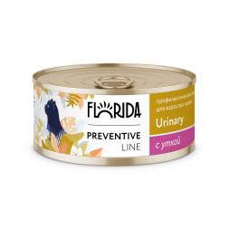 Florida Preventive Line Urinary консервы для кошек при профилактике мочекаменной болезни, с уткой - 100 г x 24 шт
