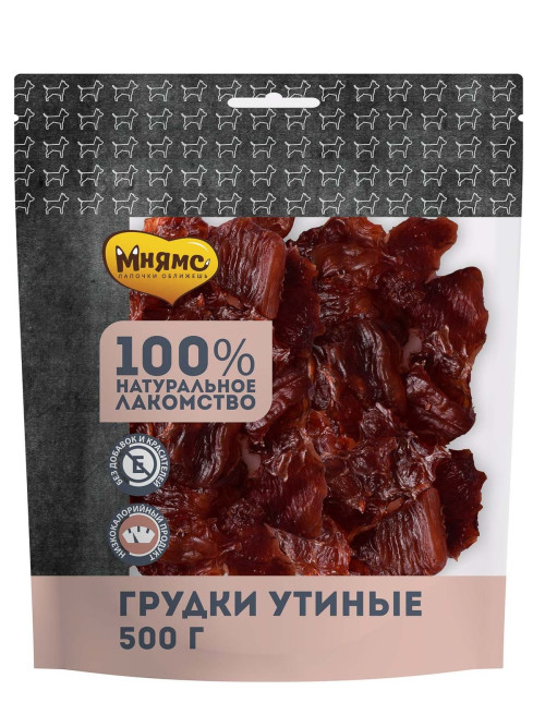 Мнямс лакомство для собак грудки утиные - 500 г