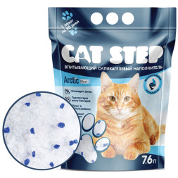 Cat Step Arctic Blue наполнитель силикагелевый впитывающий - 7,6 л (3,4 кг)