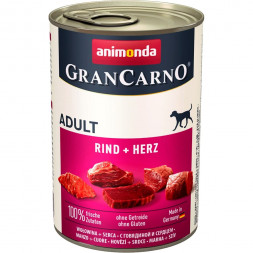 Animonda Gran Carno Original Adult влажный корм для взрослых собак с говядиной и сердцем - 400 г