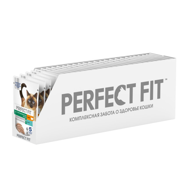 Perfect Fit влажный корм для стерилизованных кошек, паштет с индейкой, в паучах - 75 г х 28 шт