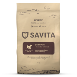 Savita сухой корм для взрослых собак мелких пород с мясом дикого кабана - 10 кг