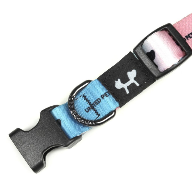 United Pets Complete me L ошейник для собак 25х430/730 мм, розово-голубой тай-дай