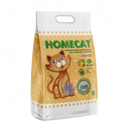 HOMECAT Ecoline комкующийся наполнитель для кошачьих туалетов с ароматом лаванды - 12 л
